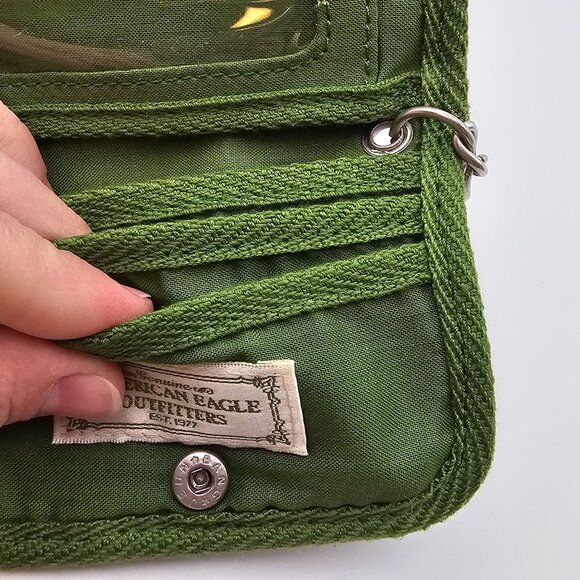 American Eagle Outfitters Keychain Card Holder Wallet Preppy Retro Style Logo - Picture 6 of 14